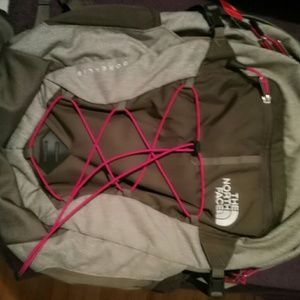 NWT NorthFace Womens Borealis Pink & Gray Backpack
